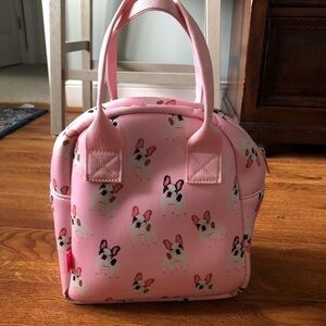 Pink dog insulated lunchbox